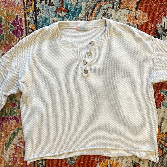 Free People Hailee Sweater Set, Heather Ivory, Size M - Picture 2 of 5